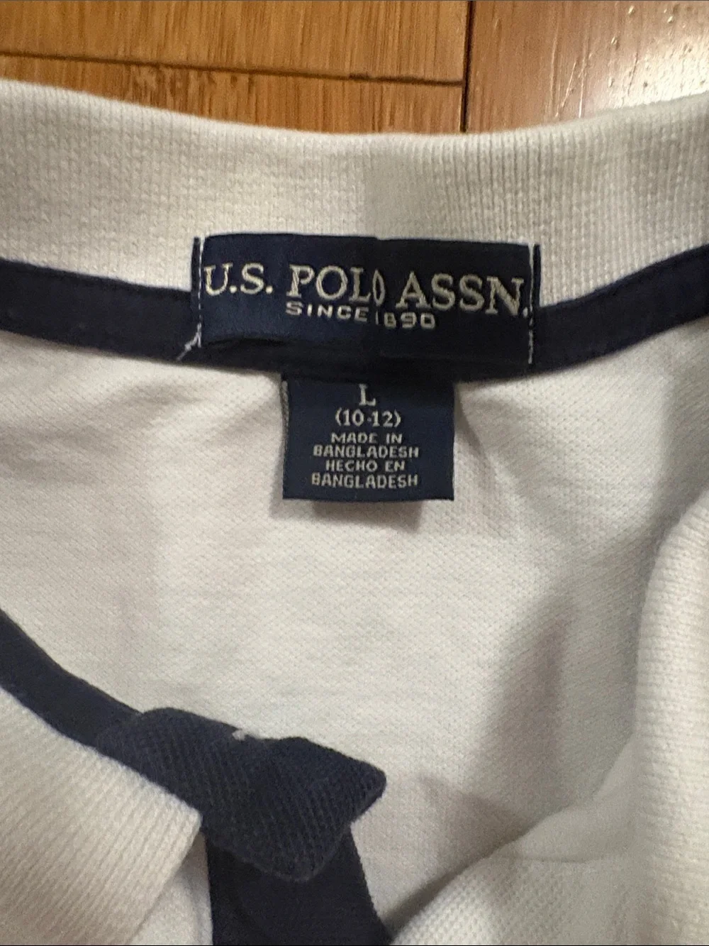 U.S. Polo Assn. White Boys' Polo with Embroidered Player Patch